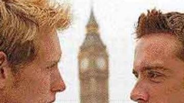 <b>LUCHA FRATERNAL.</B> Los hermanos David y James Livingston.