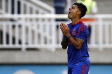 Fútbol, San Luis v Universidad de Chile.
Tercera fecha, Campeonato de Clausura 2016.
El jugador de Universidad de Chile, Patricio Rubio, se lamenta tras desperdiciar una ocasión de gol contra San Luis durante el partido de primera división disputado en el estadio Bicentenario Lucio Fariña de Quillota, Chile.
27/01/2016
Andrés Piña/Photosport*******

Football, San Luis v Universidad de Chile
Third date, Clousure Championship 2016.
Universidad de Chile's player, Patricio Rubio, reacts after wasting a chance of goal against San Luis during the first division football match at the Bicentenario Lucio Fariña stadium in Quillota, Chile.
27/01/2016
Andres Pina/Photosport