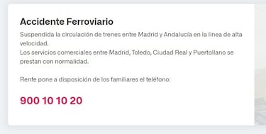 ¿Qué pasa con la circulación de trenes tras el accidente de Adamuz? Estas son las líneas de AVE, Renfe y Alvia que no funcionarán el lunes 19 de enero