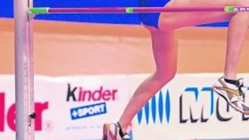 Ruth Beitia, ayer en Valencia.