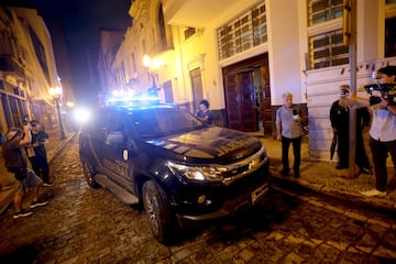 Momento de la detencin de Robinho, en Brasil.