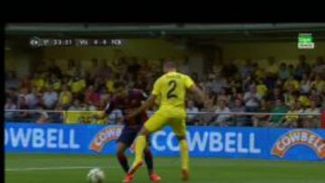 El Barça reclamó un posible penalti de Mario sobre Pedro