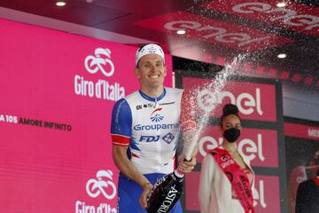 Arnaud D¨¦mare, ganador de la etapa.