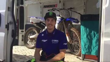 Maverick Viñales luciendo los colores de Yamaha por primera vez.