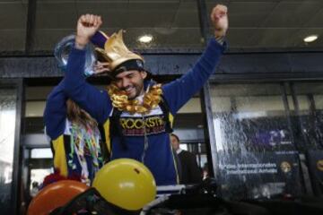 Pablo Quintanilla fue recibido como héroe tras título mundial
