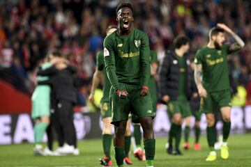 Iñaki Williams celebró el pase a la final de la Copa del Rey.