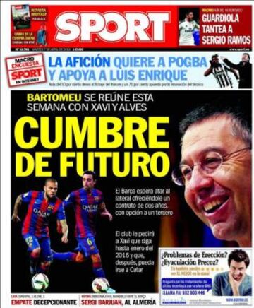 Portadas de la prensa deportiva