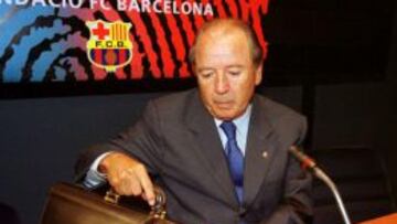 Josep Llu&iacute;s N&uacute;&ntilde;ez, empresario y expresidente del FC Barcelona elogia al Bar&ccedil;a y a Messi.