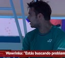 El duro encontrón de Wawrinka y Tsonga desde sus banquillos