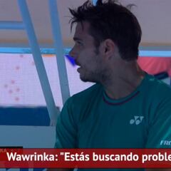 Bronca a voces entre Wawrinka y Tsonga desde sus banquillos
