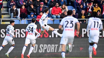 Nicolo Zaniolo celebra un gol.