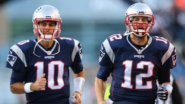 Este sábado ambos quarterbacks coincidieron en el Kentucky Derby y compartieron algunas palabras con relación a la rotura da ligamento que sufrió Jimmy G.