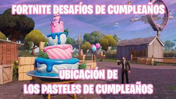 Fortnite Battle Royale - Desafío del segundo aniversario: ¿dónde están los pasteles de cumpleaños?
