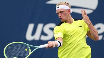 Alejandro Davidovich Fokina, durante su partido contra Marcos Giron en el US Open.