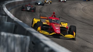 Álex Palou, durante la carrera de Iowa 2024.