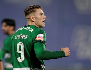 Soccer Football - Primeira Liga - Vizela v Sporting CP - Estadio do Vizela, Vizela, Portugal - January 18, 2024 Sporting CP's Viktor Gyokeres celebrates scoring their fifth goal REUTERS/Miguel Vidal