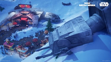 This is what the new Galactic Battle map looks like. It is the new Fortnite season centered on Star Wars