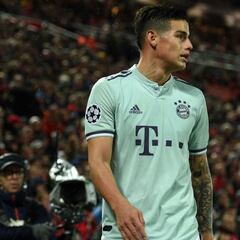 Así fue el rol defensivo que tuvo James en el Liverpool - Bayern