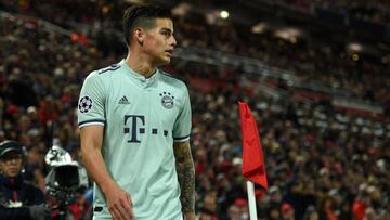 James Rodríguez jugó 87 minutos en el partido ante el Liverpool por los octavos de final de la Champions League.