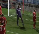 La notable reacción de Vigouroux en empate del Swindon