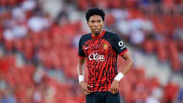 MALLORCA, SPAIN - AUGUST 9: Johan Mojica of RCD Mallorca looks on during the Pre-Season friendly match between RCD Mallorca and Bologna FC at Estadi de Son Moix on August 09, 2024 in Mallorca, Spain. (Photo by Cristian Trujillo/Quality Sport Images/Getty Images)