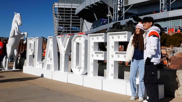 The NFL brings Martin Luther King Jr.’s message to the playoffs, placing the phrase in end zones and on player helmets.
