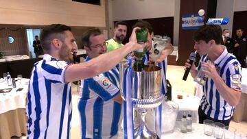 El 'megagintonic' de la Real en la mismísima Copa del Rey con dos botellas de Tanqueray enteras