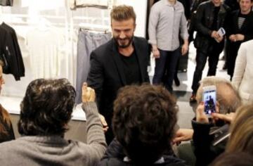 David Beckham regresa a Madrid para la presentaci車n de la nueva colecci車n de una conocida firma de ropa.