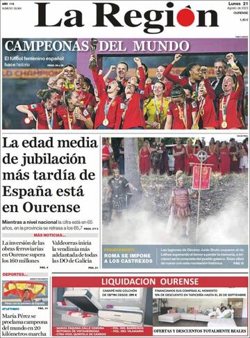 La prensa española, orgullosa de sus campeonas del mundo