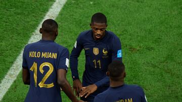 Dembélé fue sustituido por Kolo Muani antes de finalizar la primera parte de la final ante Francia en Qatar.