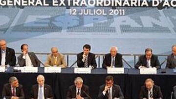 <b>LA JUNTA, EL CURSO ANTERIOR. </b>Dani Sánchez Llibre presidió hace un año la que fue su última Junta General como máximo dirigente.