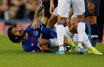 The Everton player severely fractured his ankle after a challenge with Tottenham’s Heung-Min Son, who was left devestated by the incident.