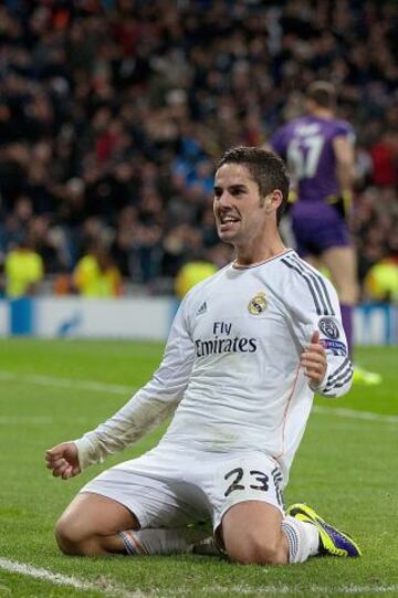 4-1. Isco celebra el cuarto gol.