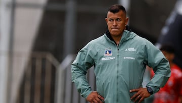 Futbol, Union San Felipe vs Colo Colo.
Fecha 4, fase de grupos, Copa Chile 2026.
El entrenador de Colo Colo Jorge Almiron es fotografiado durante un partido de la Copa Chile contra Union San Felipe disputado en el estadio Nicolas Chahuan de La Calera, Chile.
23/03/2025
Andres Pina/Photosport
Football, Union San Felipe vs Colo Colo.
4th turn, Group phase, 2025 Copa Chile Championship.
Colo Colo’s head coach Jorge Almiron is pictured during a 2025 Copa Chile Championship match against Union San Felipe at the Nicolas Chahuan stadium in La Calera, Chile.
23/03/2025
Andres Pina/Photosport