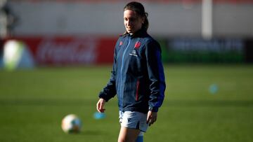 Eva Navarro, jugadora del Levante, durante un entrenamiento.