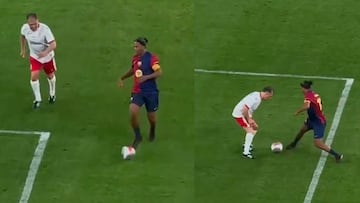 La increíble jugada de Ronaldinho con 53 años que recuerda sus mejores años