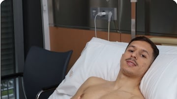 Bryan Zaragoza descansando tras la intervención.