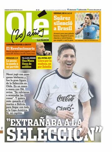 Portadas de la prensa mundial