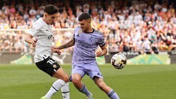 Ceballos, durante el Valencia-Real Madrid.