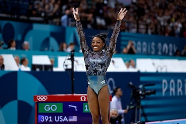 A la gimnasta estadounidense se le ha visto visiblemente feliz a medida que iba transcurriendo la clasificación. 