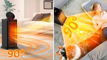 Este calefactor cerámico de bajo consumo es pequeño y silencioso