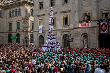 Uno de los grupos de 'Castellers'.