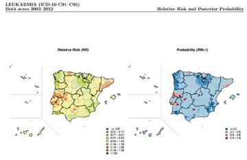 El mapa del cáncer de España y Portugal tiene sorprendentes patrones en los dos países.