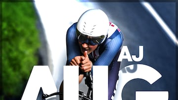 Cartel con el que el equipo Ineos ha anunciado el fichaje del ciclista estadounidense Andrew 'AJ' August.