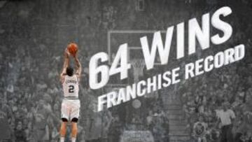 Kawhi Leonard lideró el triunfo número 64 de los Spurs: la primera vez que llegan a esta cifra.