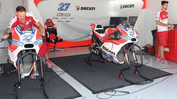 El box de Ducati durante el test de Austria.