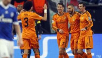 Cristiano, Benzema y Bale silenciaron el Veltins-Arena con sus seis goles.