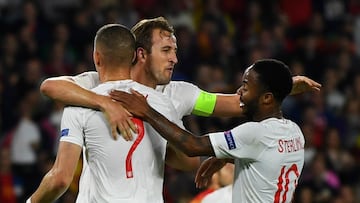 Kane hails 'incredible' Sterling after Wembley hat-trick