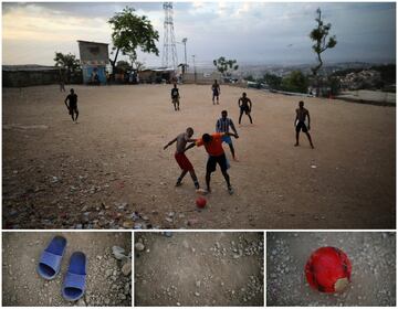 En Haití no hace falta un campo de fútbol para jugar al deporte rey.