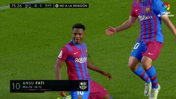Ansu Fati significa gol: solo llevaba 1 minuto en el campo y se inventó esto